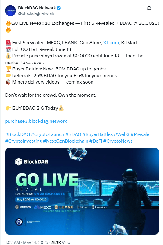 BlockDAG Presale Exchange Reveal. Source: BlockDAG Network