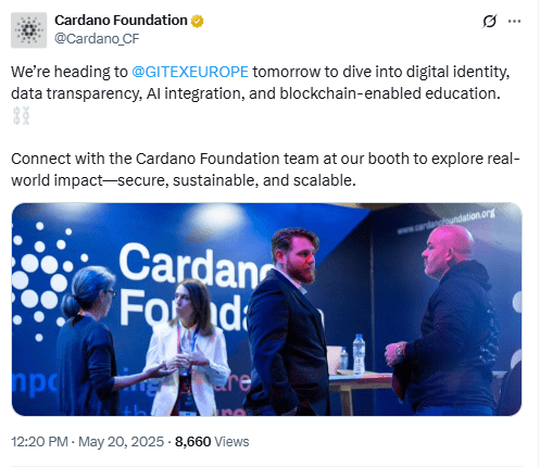 Cardano at GITEX Europe 2025. Source: Cardano Foundation