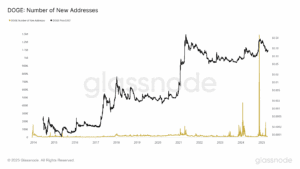 The number of new DOGE addresses also, crossed 1.2 million in a single day.