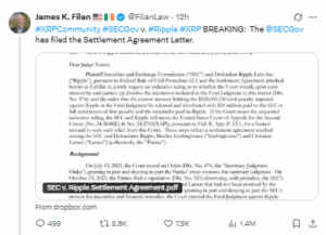Judge Torres to Decide on Final Approval as Ripple and SEC Push for Case Closure. Source: