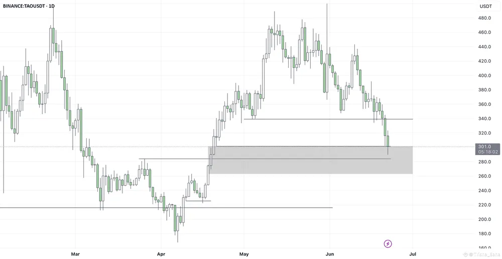 TAO/USDT Daily Support TestSource: TradingView 
