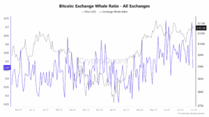Bitcoin Exchange Whale Ratio - All Exchanges