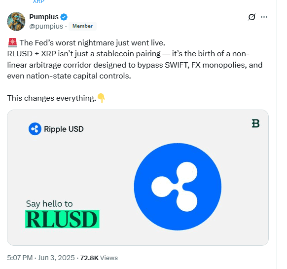 RLUSD XRP Arbitrage CorridorSource: Pumpius, X