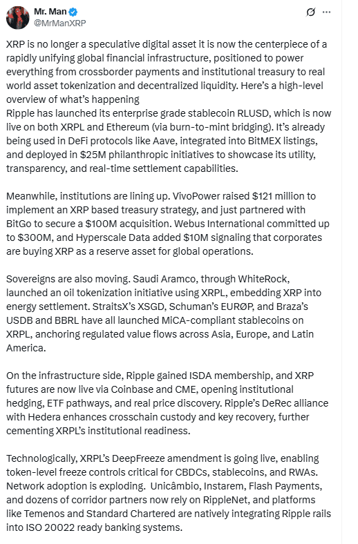 XRP RLUSD Institutional and Sovereign AdoptionSource: Mr. Man, X