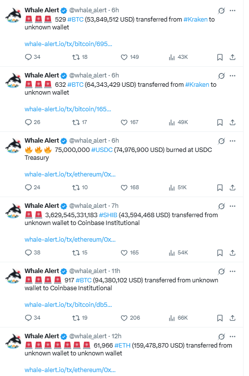 Whale Crypto Transfers During Market CrashSource: X (@whale_alert) – June 6, 2025