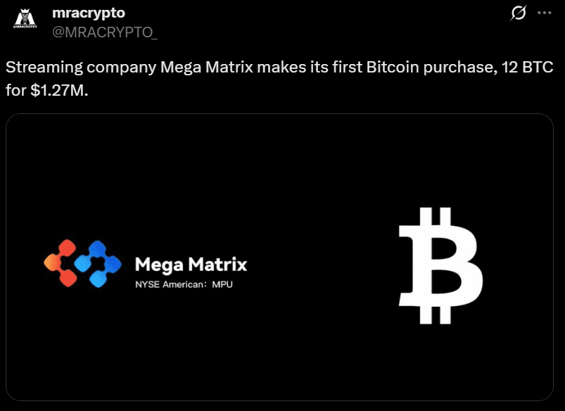 Bitcoin BTC institutional purchases