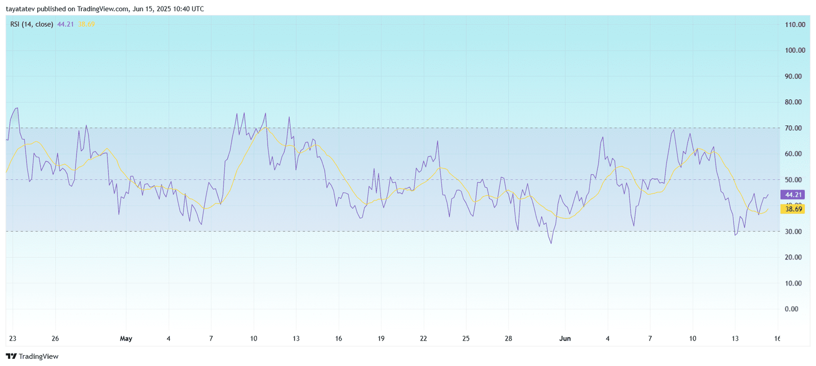 XRPUSD RSI Momentum StruggleSource: TradingView