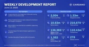 Cardano's weekly development report as of June 13