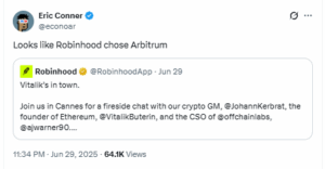 Eric corner twitter post