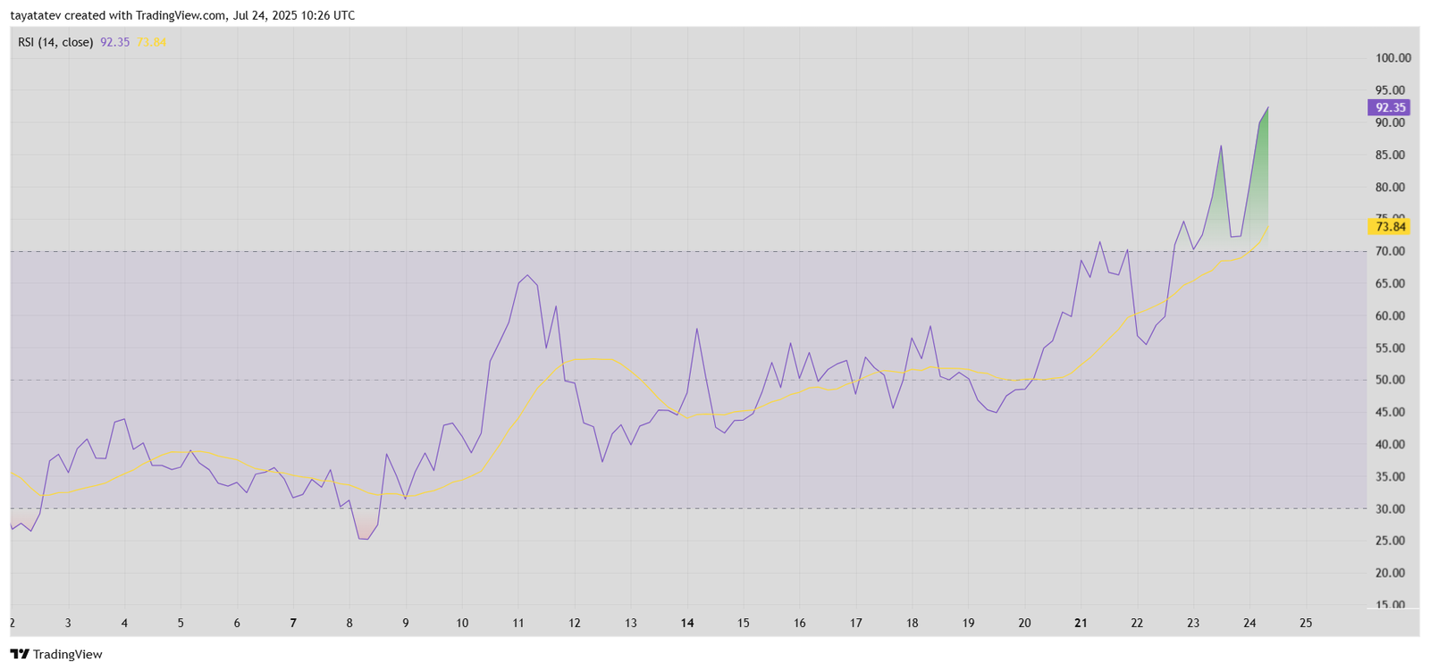 RSI (Relative Strength Index) Chart. Source: TradingView 