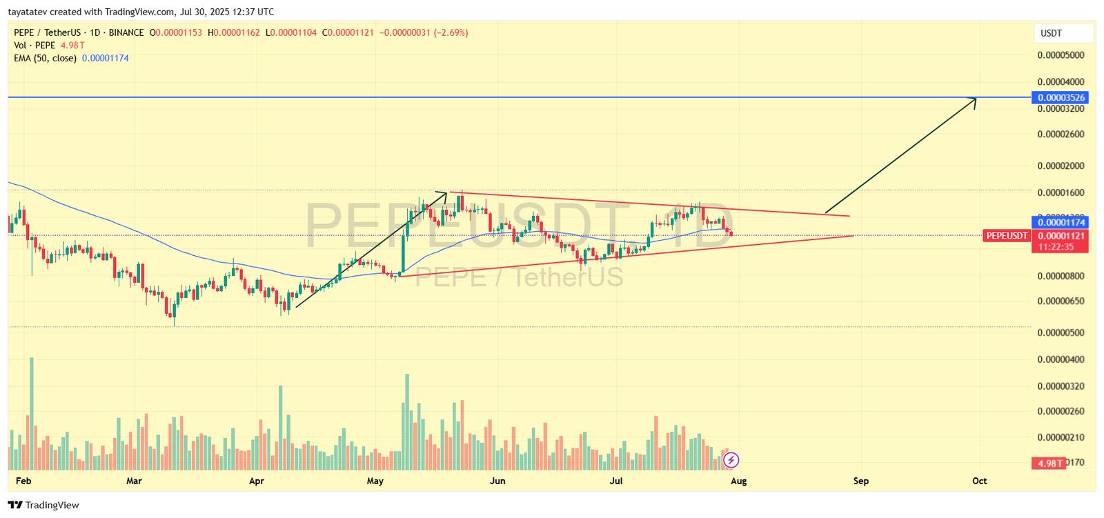 Pepe Coin (PEPEUSDT) Daily Chart. Source: TradingView