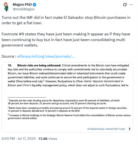 Bitcoin risks are being addressedSource: International Monetary Fund (IMF), 2025 Article IV Consultation for El Salvador