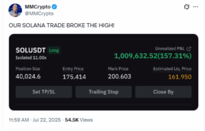 Solana Trader Turns $40K into $1M 