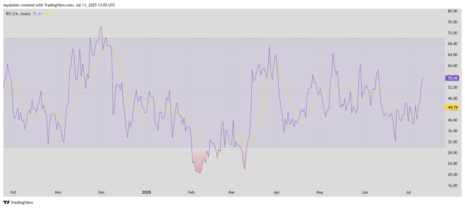 RSI Chart. Source: TradingView 