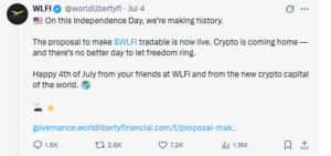 WLFI Trading proposal