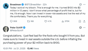 Trader Cashes Out his Bitcoin Holding After 13 Years