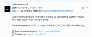 caldera listing on Bybit