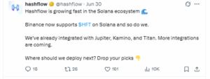 Binance’s Solana Rollout Widens Hashflow’s DeFi Reach