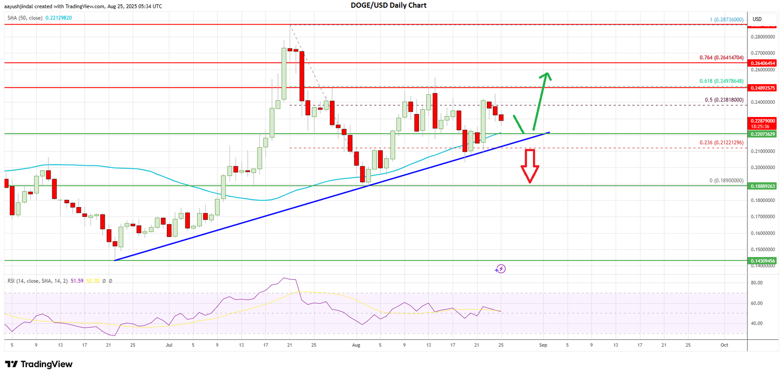 Dogecoin price today