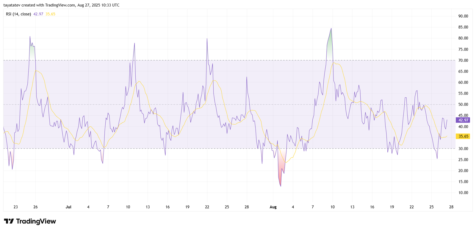 : PIUSDT 4-Hour RSI ChartSource: TradingView