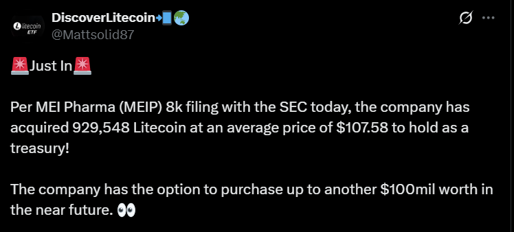 altcoin treasuries SOL ETH LTC BNB 