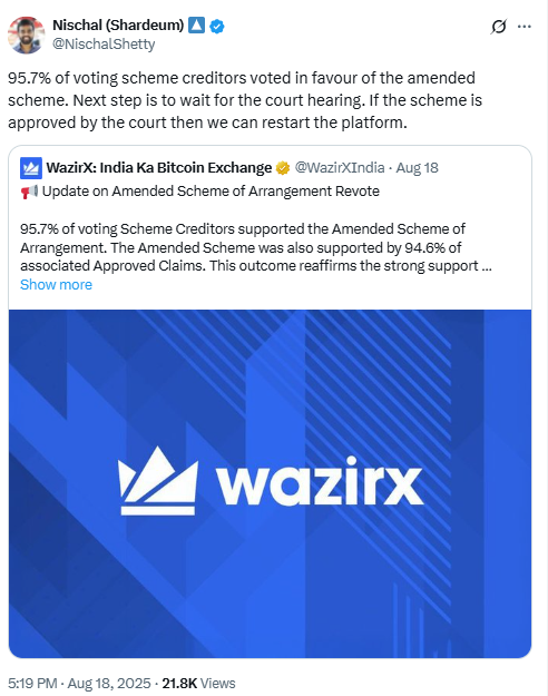 Nischal ShettySource: X (@NischalShetty)