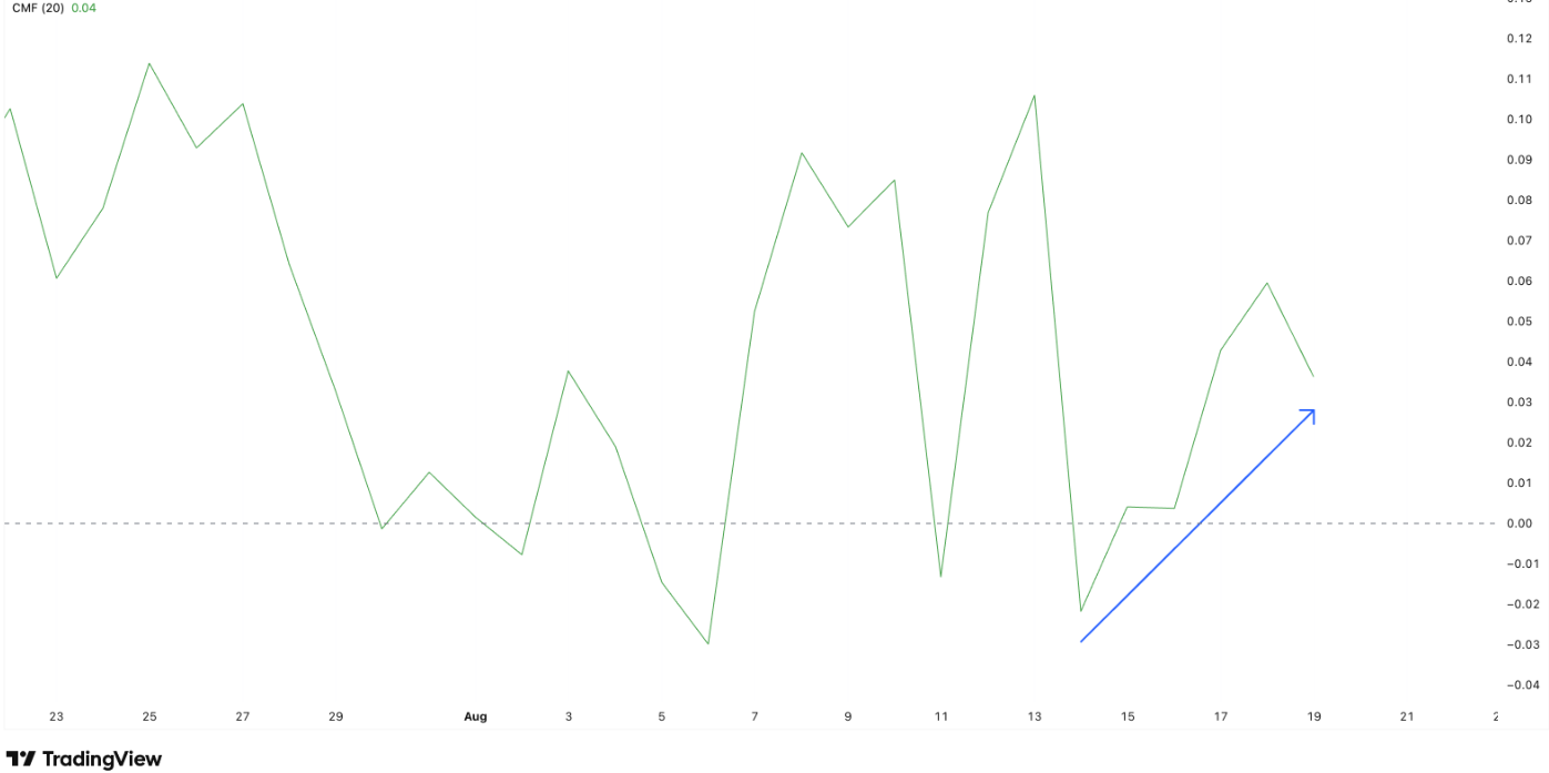 Shiba Inu Chaikin Money Flow (CMF) Indicator. Source: TradingView
