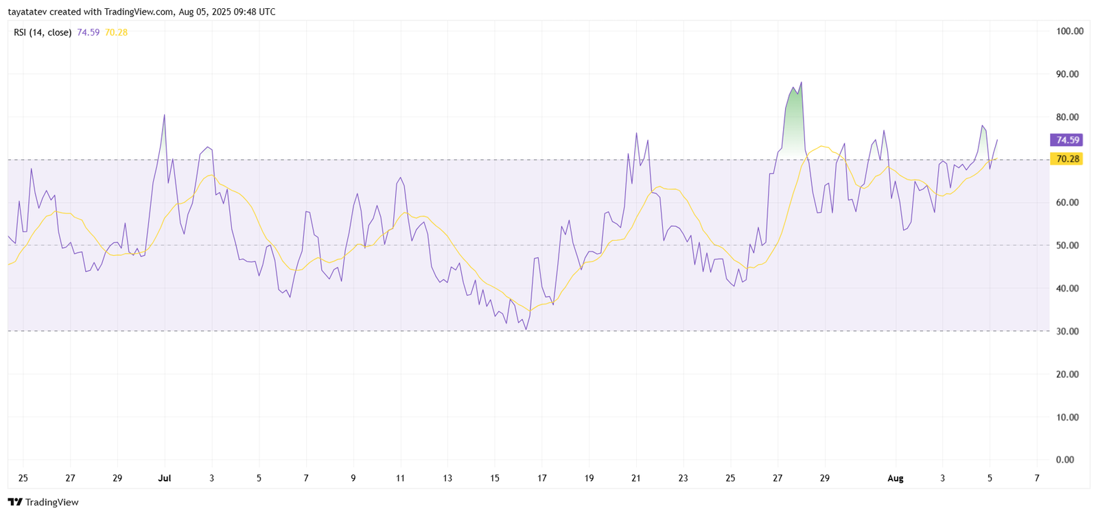 TROLL/USDT RSI Chart. Source: TradingView