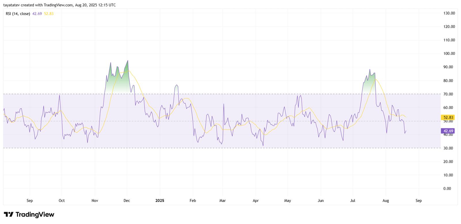 XRP/USD Daily Chart with RSI IndicatorSource: TradingView