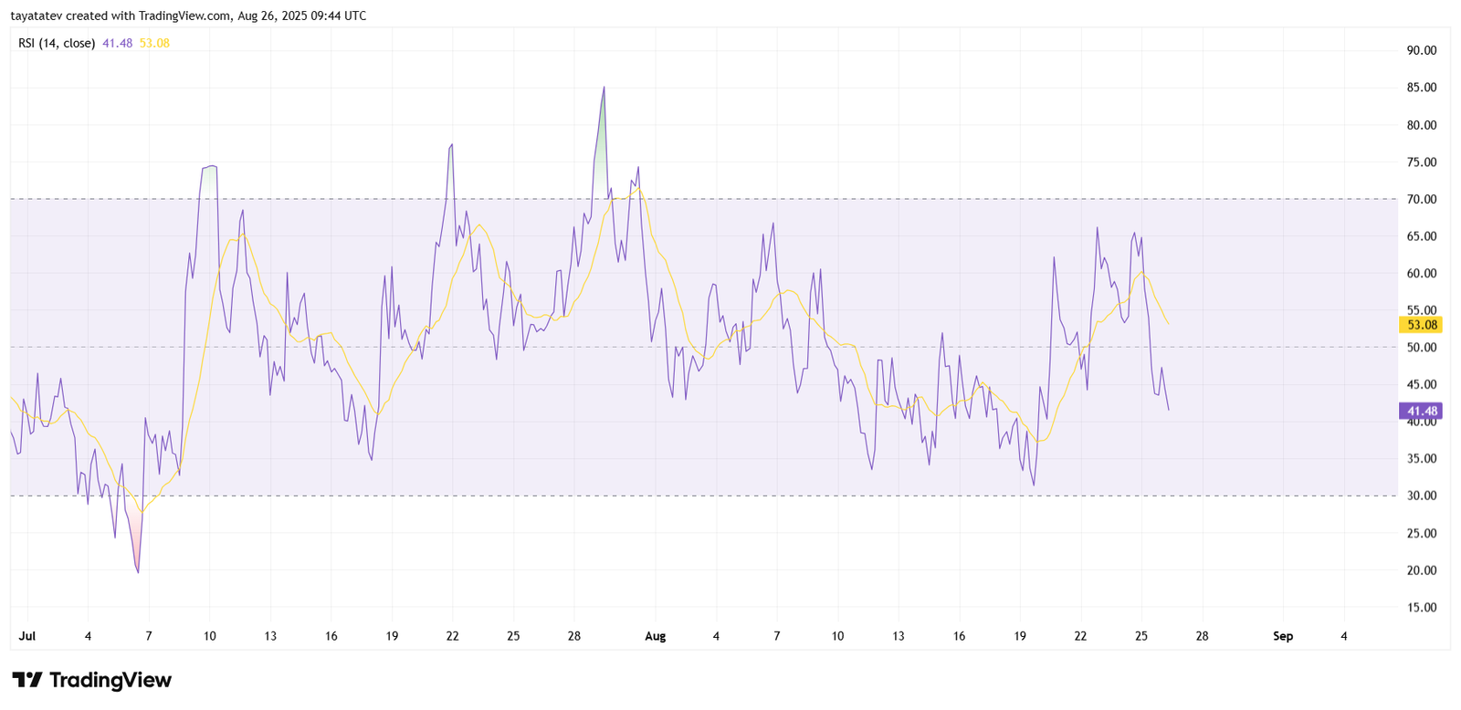 ZBCNUSDT 4h Relative Strength Index (RSI)Source: TradingView