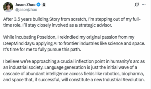 Jason Zhao Steps Back After Three Years at Story Protocol