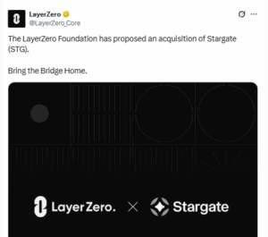 LayerZero Foundation proposes $110 million acquisition of Stargate bridge