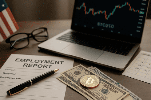 Bitcoin (BTC) on Jobs Watch Four U.S. Reports That Could Flip Fed Odds This Week