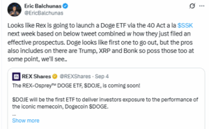 Dogecoin ETF Could Launch Next Week as REX-Osprey Uses 1940 Act Loophole