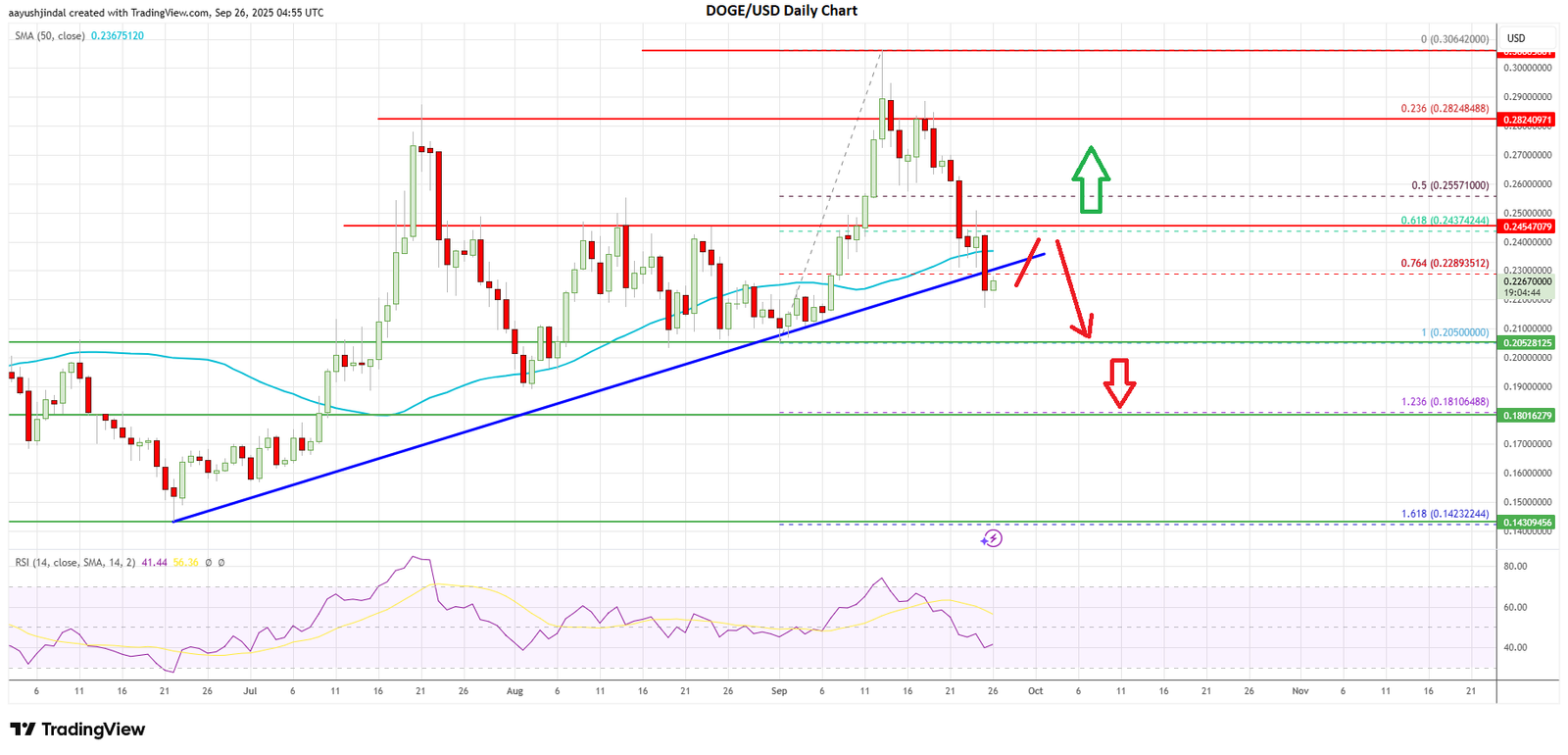 Dogecoin price today