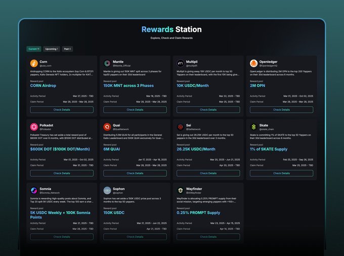 Kaito Rewards Station Campaigns. Source: Kaito on X