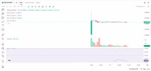 HOLO/USDT 1-Hour Price Chart.
