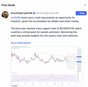 analyst says Shiba Inu’s Price Crash is an opportunity