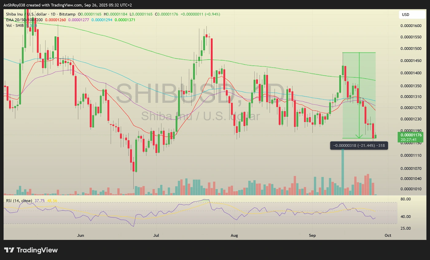 Shiba Inu SHIB price analysis prediction