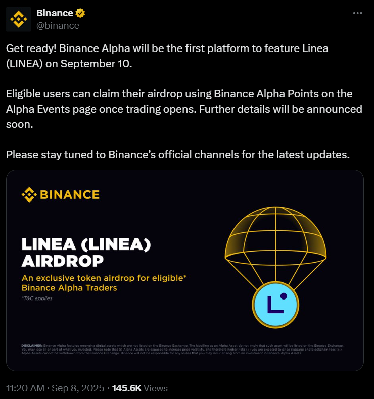 Source: Binance X