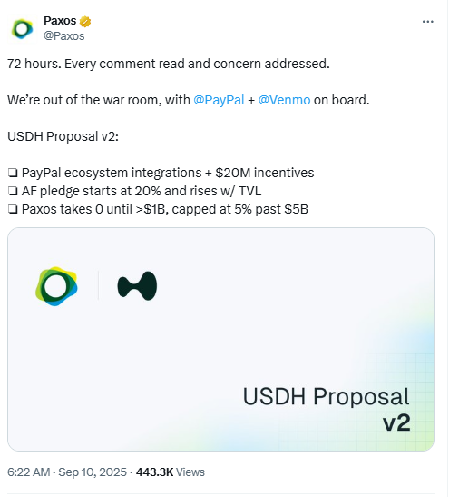 Paxos USDH Proposal v2. Source: X Paxos