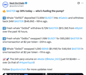 Whale Pulls $46M in ASTER