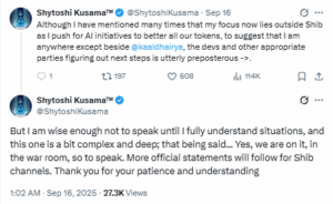 Kusama Denies Exit After $2.3M Shibarium Hack