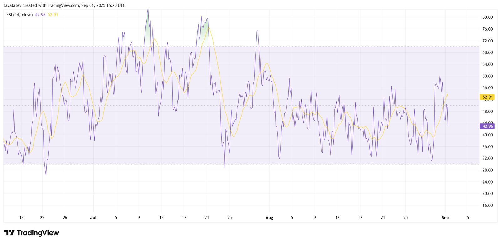 XDC/USD 4h RSI AnalysisSource: TradingView
