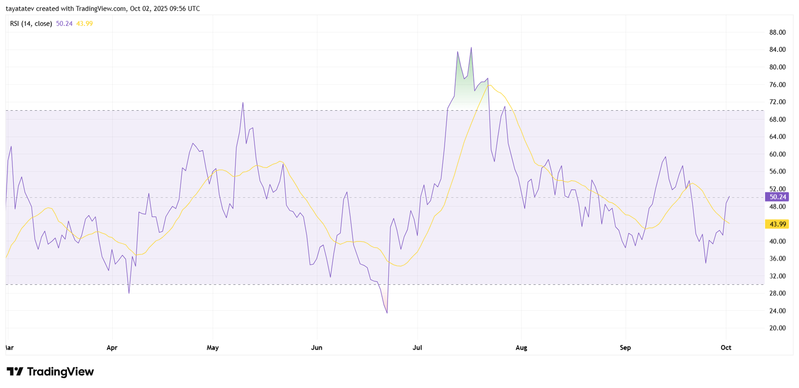 HBAR Daily RSI. Source: TradingView.