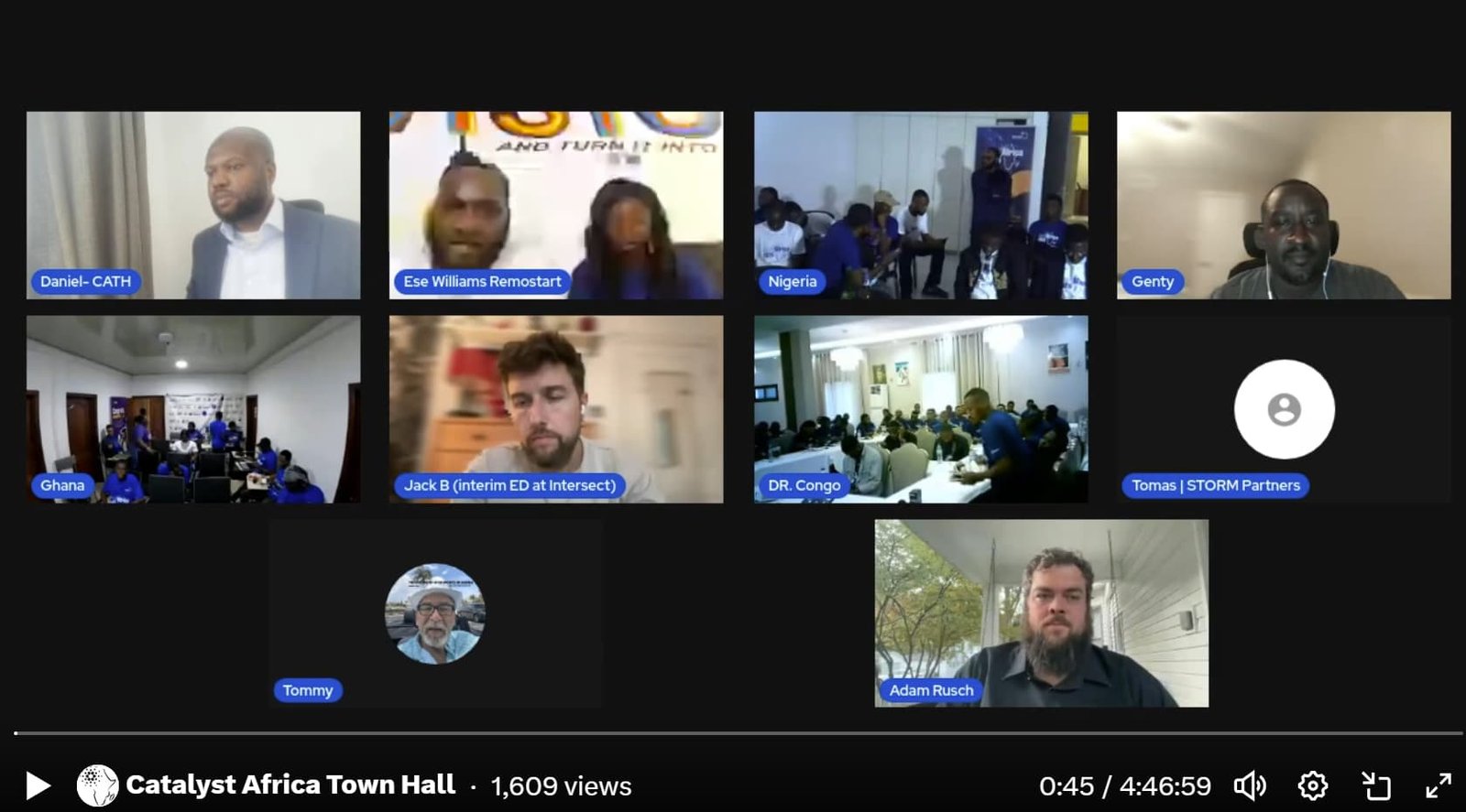 Catalyst Africa Town Hall Hybrid Session. Source: X Catalyst Africa Town Hall