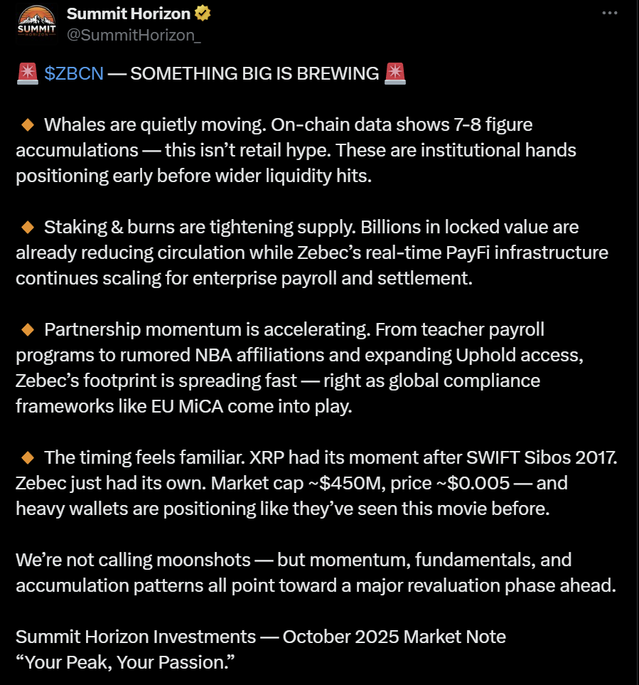 Zebec Network ZBCN price analysis