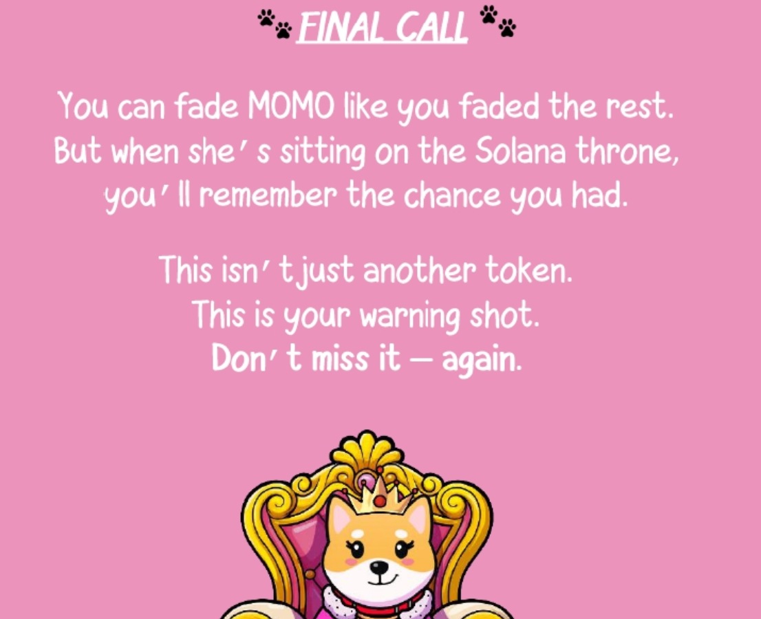 MOMO Solana Final Call. Source: MOMO X