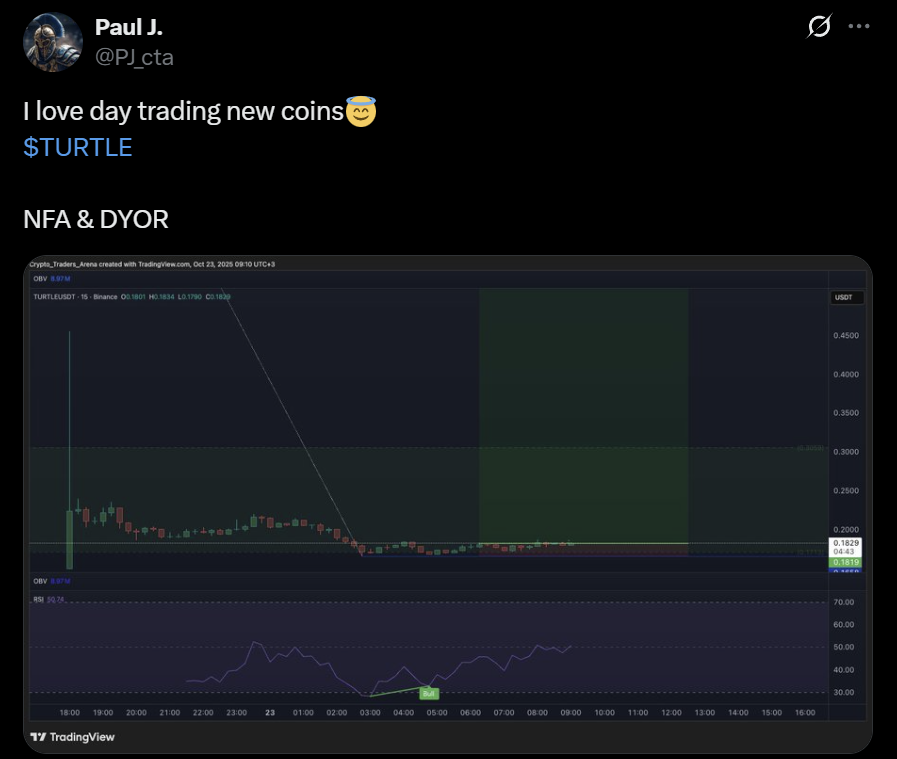 TURTLE price analysis 
