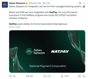 Zebec NatPay Integration